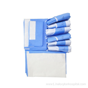 Disposable surgery pack universal drape cesarean section